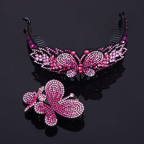 Molans Rhinestone  Flower Hair Clip Barrettes