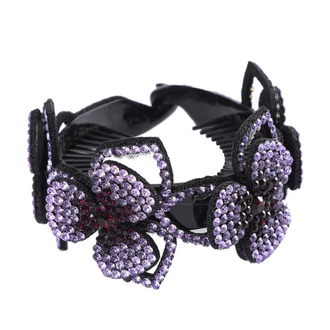 Molans Rhinestone  Flower Hair Clip Barrettes