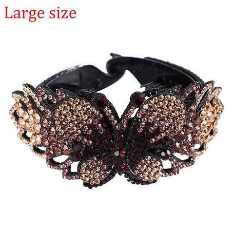 Molans Rhinestone  Flower Hair Clip Barrettes