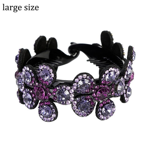 Molans Rhinestone  Flower Hair Clip Barrettes