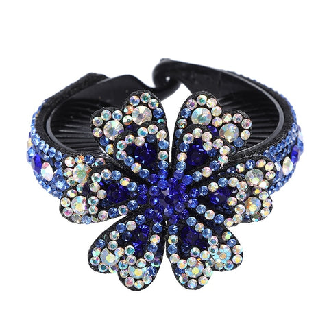 Molans Rhinestone  Flower Hair Clip Barrettes