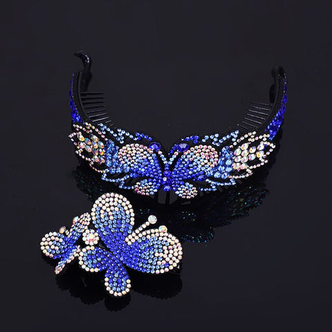Molans Rhinestone  Flower Hair Clip Barrettes