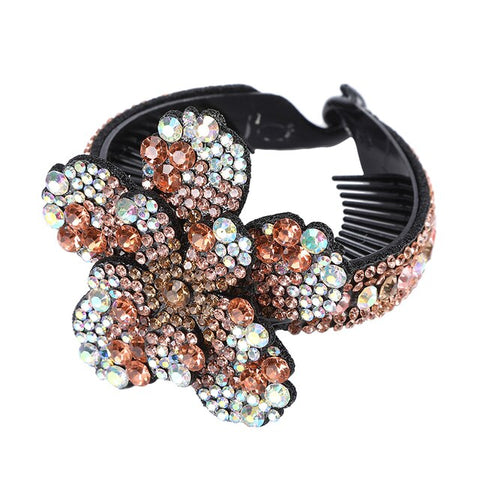 Molans Rhinestone  Flower Hair Clip Barrettes