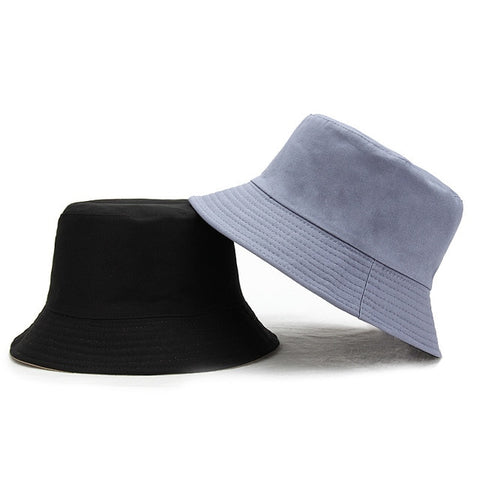 Sun Hats Women Summer Double Side Bucket Solid Color - Fabulous Trendy Items