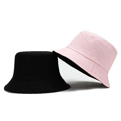 Sun Hats Women Summer Double Side Bucket Solid Color - Fabulous Trendy Items