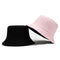 Sun Hats Women Summer Double Side Bucket Solid Color - Fabulous Trendy Items