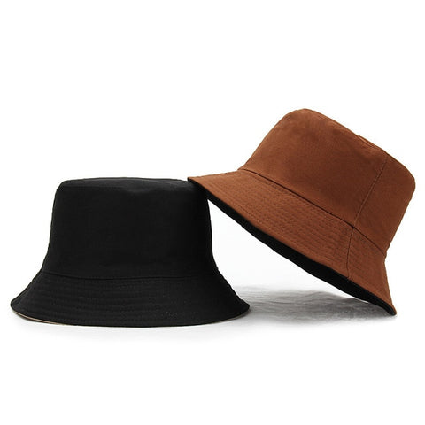 Sun Hats Women Summer Double Side Bucket Solid Color - Fabulous Trendy Items