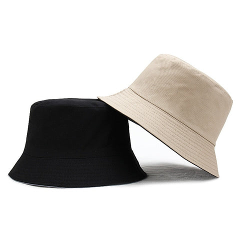 Sun Hats Women Summer Double Side Bucket Solid Color - Fabulous Trendy Items