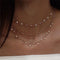 Gold Crystal Stars Pendant Necklaces  Multilevel Vintage Jewelry - Fabulous Trendy Items
