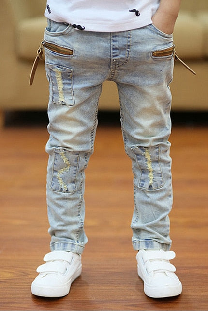 IENENS 5-13Y Kids Boys Clothes Skinny Jeans Classic Pants Children Denim Clothing Trend Long Bottoms Baby Boy Casual Trousers - Fabulous Trendy Items