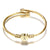 Girls Gold Color Stainless Steel Heart Bracelet Bangle With Letter Initial - Fabulous Trendy Items