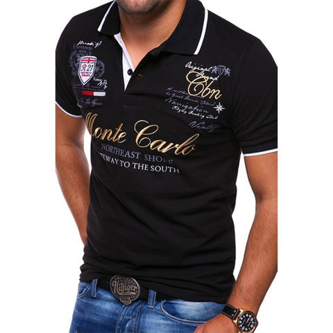 ZOGAA Men Polo Shirt Short Sleeve Cotton Casual