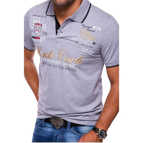 ZOGAA Men Polo Shirt Short Sleeve Cotton Casual