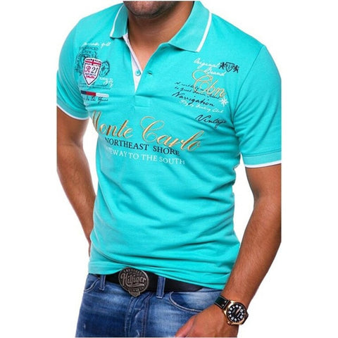 ZOGAA Men Polo Shirt Short Sleeve Cotton Casual