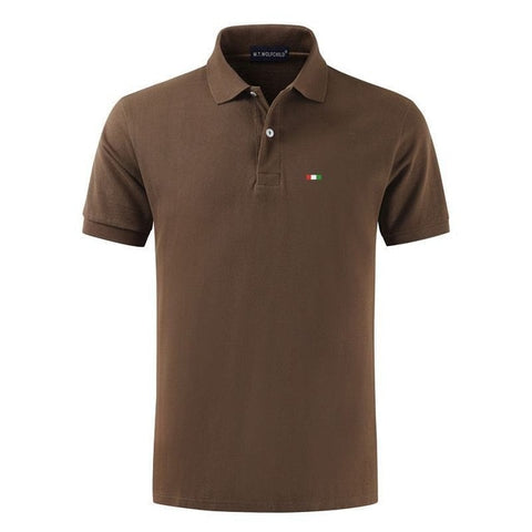 New Solid Color Mens Polos Shirts 100% Cotton