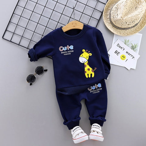 New Spring Autumn Baby Fashion Clothes Kid Boys Girls T Shirt Pants 2Pcs/sets Children Infant Clothing Toddler Cotton Sportswear - Fabulous Trendy Items