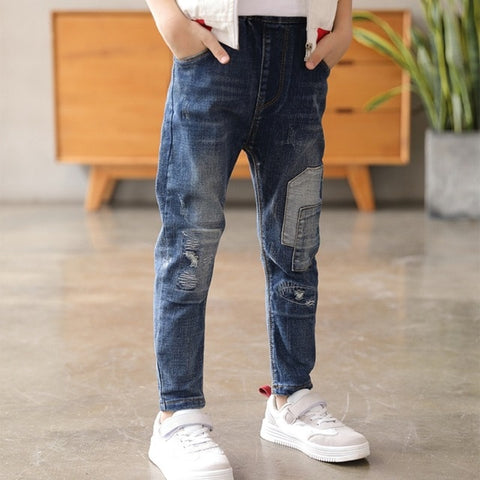 IENENS 5-13Y Kids Boys Clothes Skinny Jeans Classic Pants Children Denim Clothing Trend Long Bottoms Baby Boy Casual Trousers - Fabulous Trendy Items