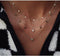 Gold Crystal Stars Pendant Necklaces  Multilevel Vintage Jewelry - Fabulous Trendy Items
