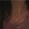 Gold Crystal Stars Pendant Necklaces  Multilevel Vintage Jewelry - Fabulous Trendy Items
