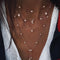 Gold Crystal Stars Pendant Necklaces  Multilevel Vintage Jewelry - Fabulous Trendy Items