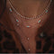Gold Crystal Stars Pendant Necklaces  Multilevel Vintage Jewelry - Fabulous Trendy Items