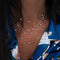 Gold Crystal Stars Pendant Necklaces  Multilevel Vintage Jewelry - Fabulous Trendy Items
