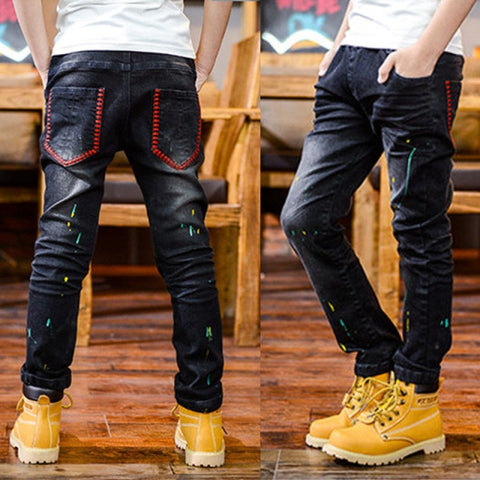 IENENS 5-13Y Kids Boys Clothes Skinny Jeans Classic Pants Children Denim Clothing Trend Long Bottoms Baby Boy Casual Trousers - Fabulous Trendy Items