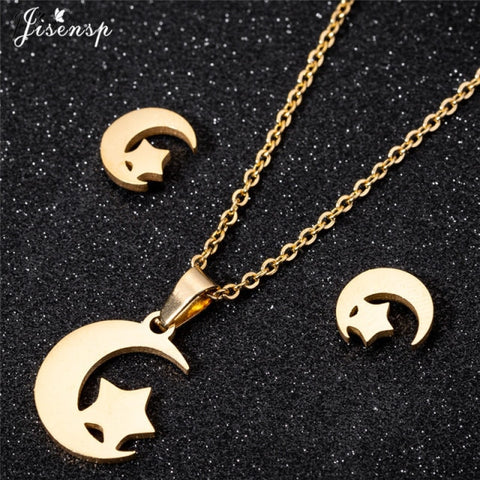 Star & Moon Pendant Necklace  Accessories - Fabulous Trendy Items