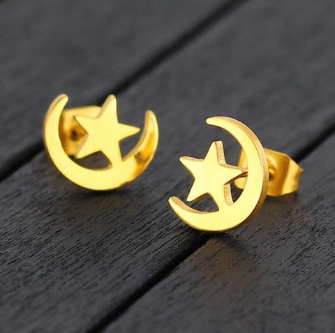 Star & Moon Pendant Necklace  Accessories - Fabulous Trendy Items