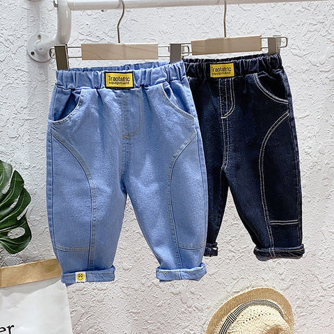 2021 Spring Kids Jeans Boys Girls Fashion Solid Jeans Children Jeans for Boys Casual Denim Pants Toddler High Quality 0-5 YEARS - Fabulous Trendy Items