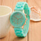 Casual Ladies white Silicone Geneva Quartz watch  Sport Digital