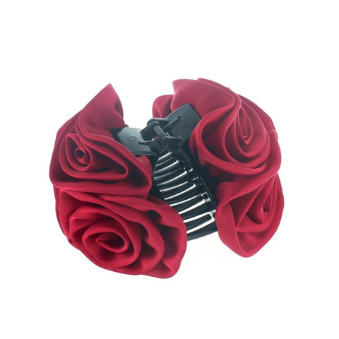Resin Roses Flowers Hair Claws